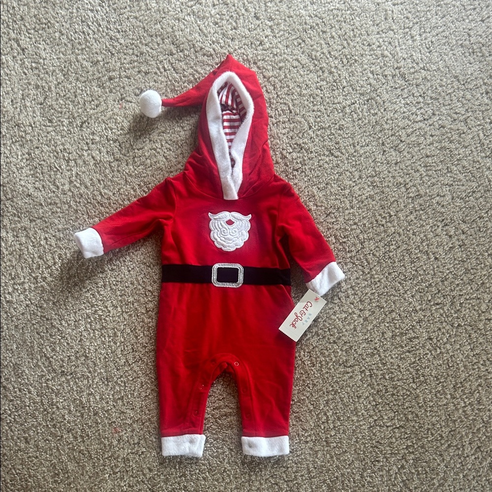 Carter's Red Santa Baby Rompers - Picture 2 of 3